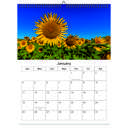 Sunflower 2026 Wall Calendar - Botanical Photography - 12-Month Bloom Series - 8.5x11 Wire-O Hanging Planner