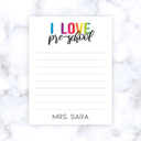 pre-school Teacher Personalized Grade Notepad | Teacher Gift