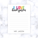 kindergarten Teacher Personalized Grade Notepad | Teacher Gift