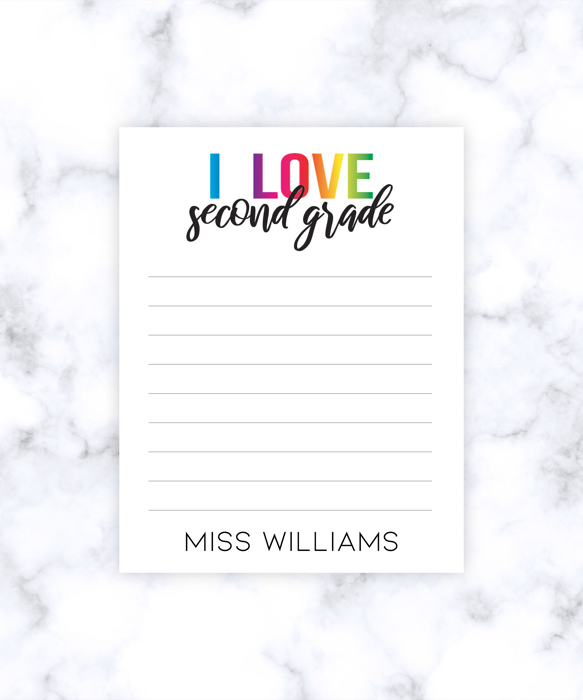 Teacher Personalized Grade Notepad | Teacher Gift