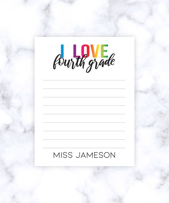 Teacher Personalized Grade Notepad | Teacher Gift