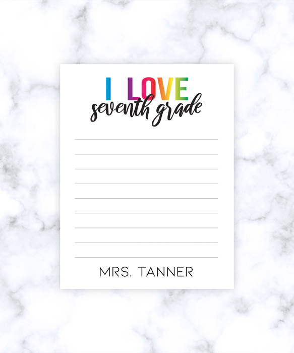 Teacher Personalized Grade Notepad | Teacher Gift