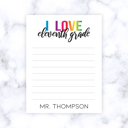 eleventh grade Teacher Personalized Grade Notepad | Teacher Gift