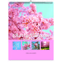 Cherry Blossom 2026 Wall Calendar - Botanical Photography - 12-Month Bloom Series - 8.5x11 Wire-O Hanging Planner