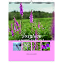 Foxglove 2026 Wall Calendar - Botanical Photography - 12-Month Bloom Series - 8.5x11 Wire-O Hanging Planner