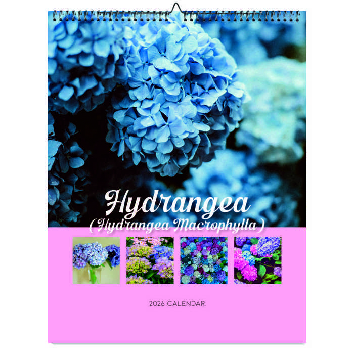 2026 Wall Calendar - Botanical Photography - 12-Month Bloom Series - 8.5x11 Wire-O Hanging Planner