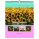Sunflower 2026 Wall Calendar - Botanical Photography - 12-Month Bloom Series - 8.5x11 Wire-O Hanging Planner