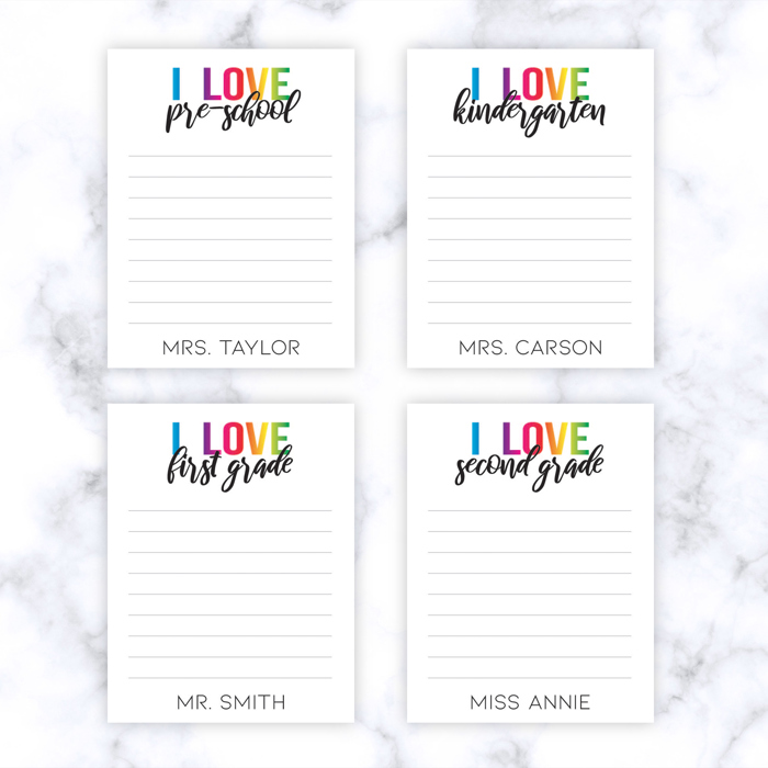 Teacher Personalized Grade Notepad | Teacher Gift