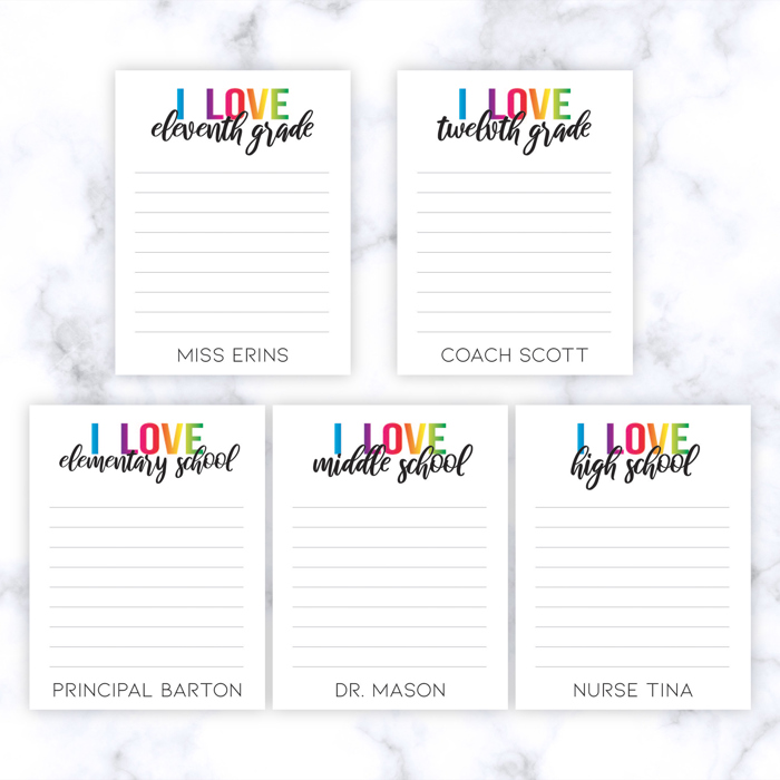 Teacher Personalized Grade Notepad | Teacher Gift