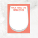 Wine Is The Best Cure For Everything Notepad Coffee, Beer & Wine Lovers Notepad |Gift