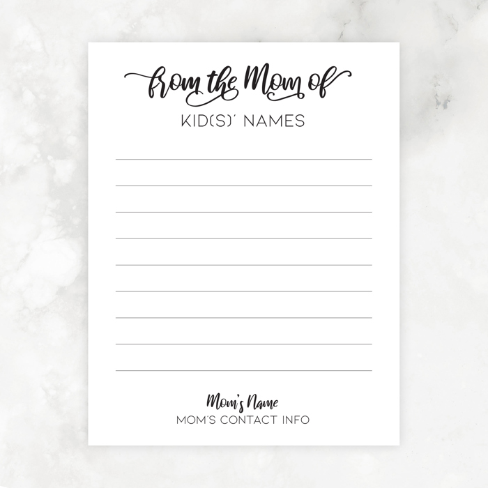 Personalized Mom Notepad | Mom Gift