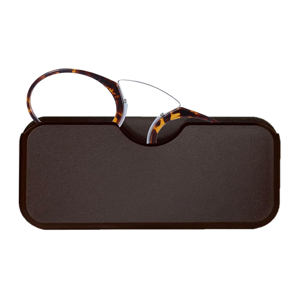 Waloo Ultra Slim Portable Reading Glasses With Stick-On Portable Case