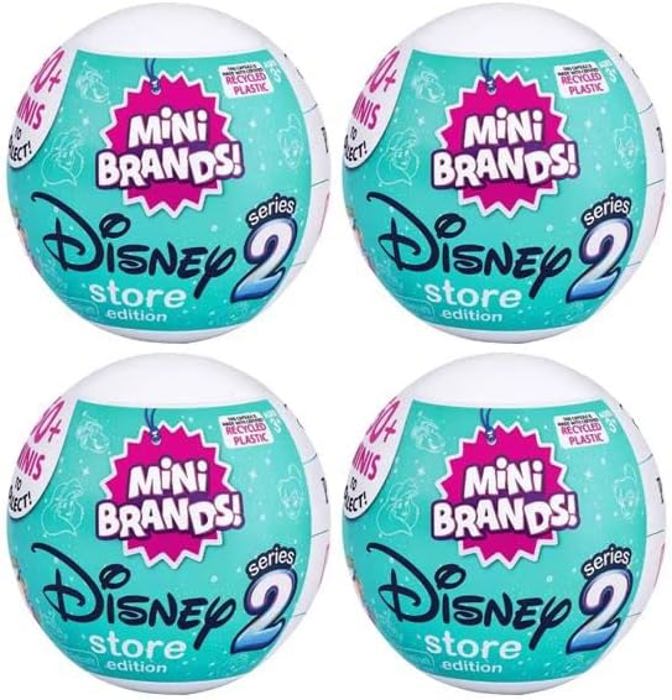 Mini Brands Disney Store Series 2 Capsule 4 Pack Novelty & Gag Toy by ZURU