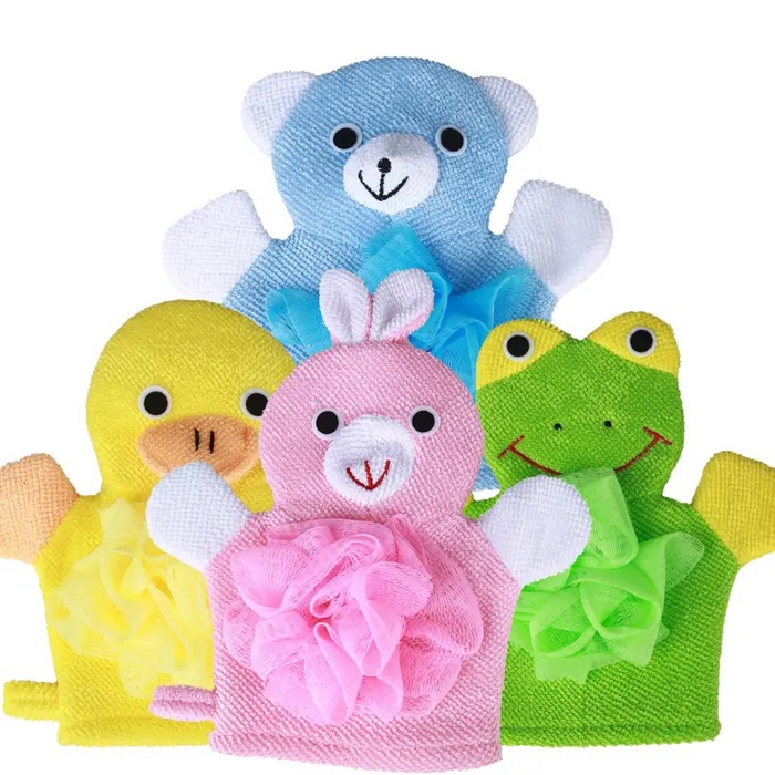 Fun Animal Bath Loofah Glove for Kids