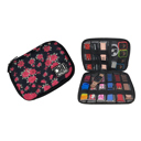 Floral Black Watch Band, Case & Cable Organizer