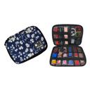 Floral Navy  Watch Band, Case & Cable Organizer