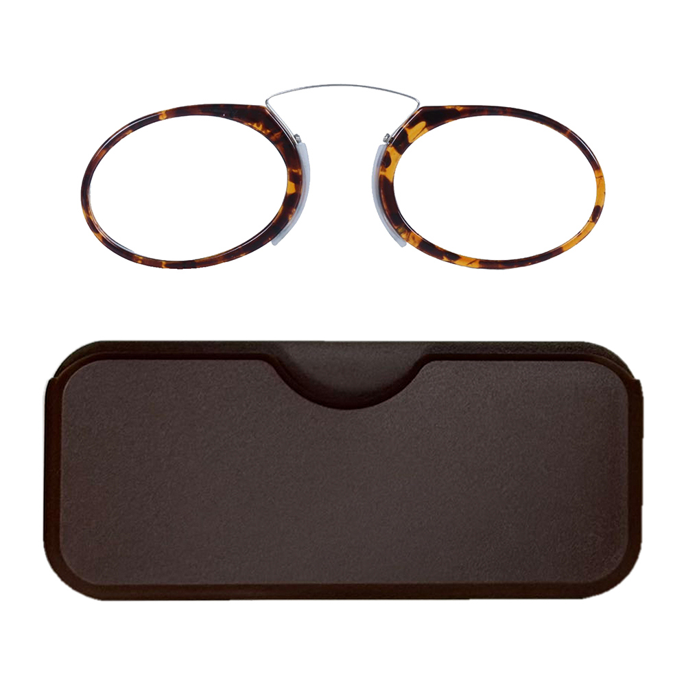 Waloo Ultra Slim Portable Reading Glasses With Stick-On Portable Case