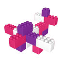 Pink/Purple/White 19 Pc Set Waloo Sports Jumbo Building Blocks - Multiple Color Options