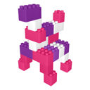 Pink/Purple/White 19 Pc Set Waloo Sports Jumbo Building Blocks - Multiple Color Options