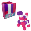 Pink/Purple/White 25 Pc Set Waloo Sports Jumbo Building Blocks - Multiple Color Options