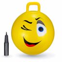 Yellow Wink BounceZiez Inflatable Bouncy Hopper Ball with Pump -  18"