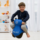 Police Car BounceZiez Inflatable Bouncy Ride-On Hopper with Pump