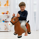 Brown Horse BounceZiez Inflatable Bouncy Ride-On Hopper with Pump