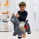 Gray Horse BounceZiez Inflatable Bouncy Ride-On Hopper with Pump