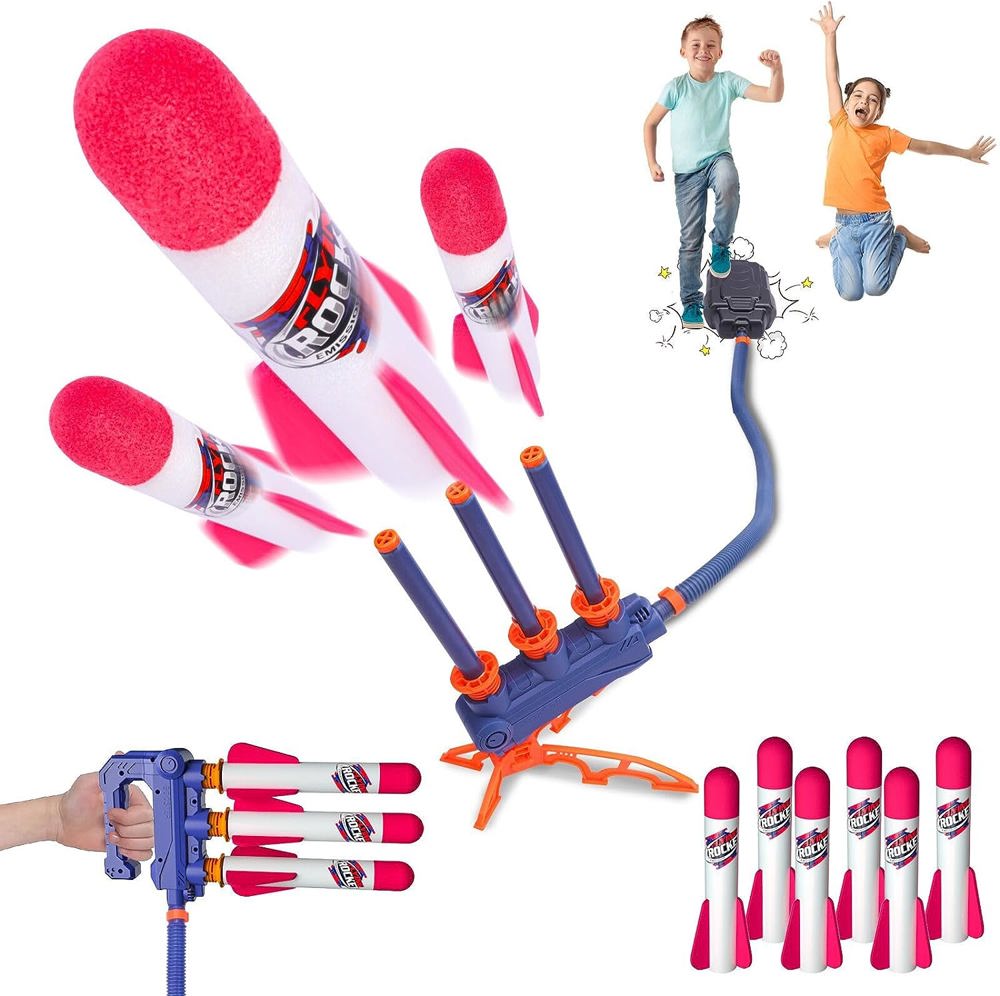 Waloo Kids' 2-in-1 Rocket Launcher with Launch Pad