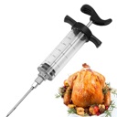  Waloo Plastic Marinade Injector Syringe with Screw-on Meat Needle for BBQ Grill & Spice injecting Exclusive 2 Pack Offer