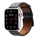 38/40/41mm & 42mm (Series 10 Only) Black Waloo Breathable Leather Band For Apple Watch Series 10/9/8/7/6/5/4/3/2/1/SE/Ultra