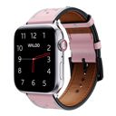 38/40/41mm & 42mm (Series 10 Only) Pink Waloo Breathable Leather Band For Apple Watch Series 10/9/8/7/6/5/4/3/2/1/SE/Ultra