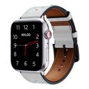 38/40/41mm & 42mm (Series 10 Only) White Waloo Breathable Leather Band For Apple Watch Series 10/9/8/7/6/5/4/3/2/1/SE/Ultra