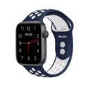 38/40/41mm & 42mm (Series 10 Only) Navy/White Waloo Breathable Sport Band For Apple Watch Series 10/9/8/7/6/5/4/3/2/1/SE/Ultra