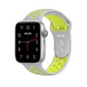 38/40/41mm & 42mm (Series 10 Only) Gray/Yellow Waloo Breathable Sport Band For Apple Watch Series 10/9/8/7/6/5/4/3/2/1/SE/Ultra