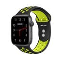 38/40/41mm & 42mm (Series 10 Only) Black/Yellow Waloo Breathable Sport Band For Apple Watch Series 10/9/8/7/6/5/4/3/2/1/SE/Ultra