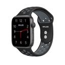 44/45/46/49mm & 42mm (Series 1-3 Only) Black/Gray Waloo Breathable Sport Band For Apple Watch Series 10/9/8/7/6/5/4/3/2/1/SE/Ultra