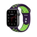 44/45/46/49mm & 42mm (Series 1-3 Only) Purple/Green Waloo Breathable Sport Band For Apple Watch Series 10/9/8/7/6/5/4/3/2/1/SE/Ultra