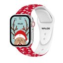 38/40/41mm & 42mm (Series 10 Only) Red Winter Waloo Christmas/Holiday Fun Silicone Sport Band For Apple Watch Series 10/9/8/7/6/5/4/3/2/1/SE/Ultra