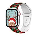 44/45/46/49mm & 42mm (Series 1-3 Only) Plaid Merry Christmas Waloo Christmas/Holiday Fun Silicone Sport Band For Apple Watch Series 10/9/8/7/6/5/4/3/2/1/SE/Ultra