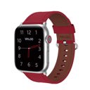 38/40/41mm & 42mm (Series 10 Only) Red Waloo Classic Leather Band For Apple Watch Series 10/9/8/7/6/5/4/3/2/1/SE/Ultra