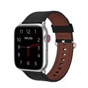 38/40/41mm & 42mm (Series 10 Only) Black Waloo Classic Leather Band For Apple Watch Series 10/9/8/7/6/5/4/3/2/1/SE/Ultra