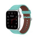 38/40/41mm & 42mm (Series 10 Only) Aqua Waloo Classic Leather Band For Apple Watch Series 10/9/8/7/6/5/4/3/2/1/SE/Ultra