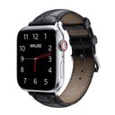 38/40/41mm & 42mm (Series 10 Only) Black Waloo Crocodile Band For Apple Watch Series 10/9/8/7/6/5/4/3/2/1/SE/Ultra