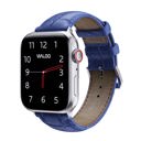 38/40/41mm & 42mm (Series 10 Only) Navy Waloo Crocodile Band For Apple Watch Series 10/9/8/7/6/5/4/3/2/1/SE/Ultra