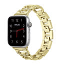 38/40/41mm & 42mm (Series 10 Only) Yellow Gold Waloo Diamond Rhinestone Band For Apple Watch Series 10/9/8/7/6/5/4/3/2/1/SE/Ultra