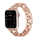 38/40/41mm & 42mm (Series 10 Only) Rose Gold Waloo Diamond Rhinestone Band For Apple Watch Series 10/9/8/7/6/5/4/3/2/1/SE/Ultra