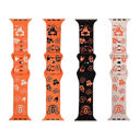  Waloo Halloween Cartoon Engraved Silicone Sport Band For Apple Watch