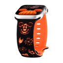 38/40/41mm & 42mm (Series 10 Only) Black/Orange Waloo Halloween Cartoon Engraved Silicone Sport Band For Apple Watch