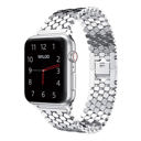 44/45/46/49mm & 42mm (Series 1-3 Only) Silver Waloo Honeycomb Style Band For Apple Watch Series 10/9/8/7/6/5/4/3/2/1/SE/Ultra